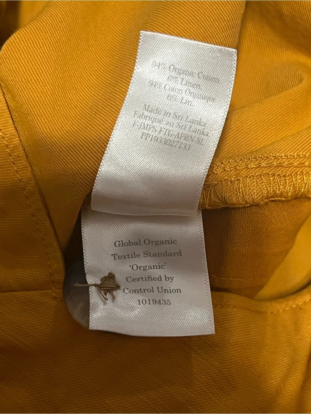Everlane The Fatigue Apron Jumpsuit Amber Gold Organic Cotton Linen Blend Size 4